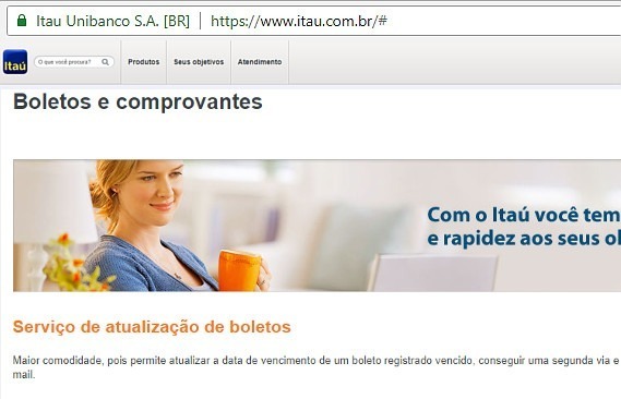 atualizar boleto banco itau