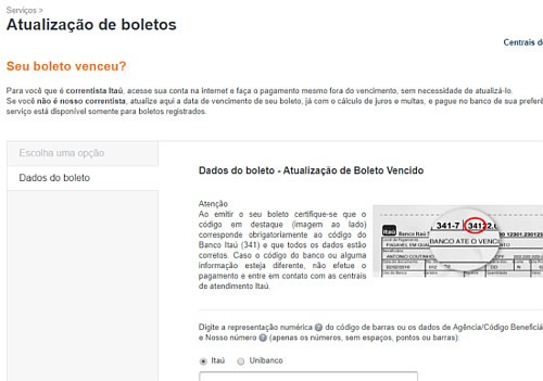 banco itau-boletos vencidos